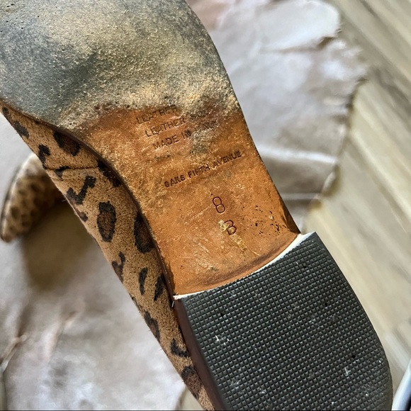 Saks Fifth Avenue Suede Leopard Booties - Picture 8 of 8